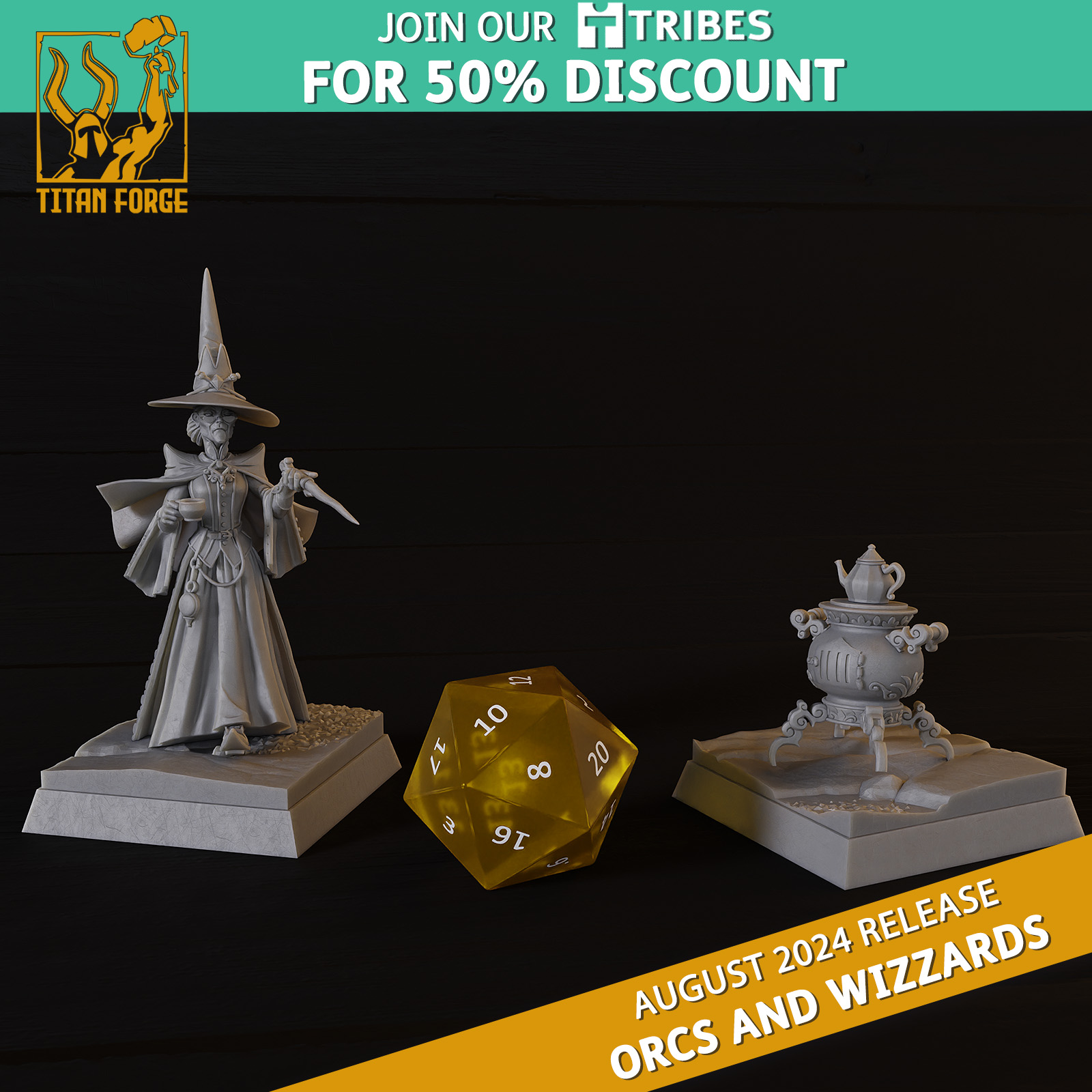 Wizzard Principal - Titan Forge Miniatures - 2024 - August - Orcs and Wizzards